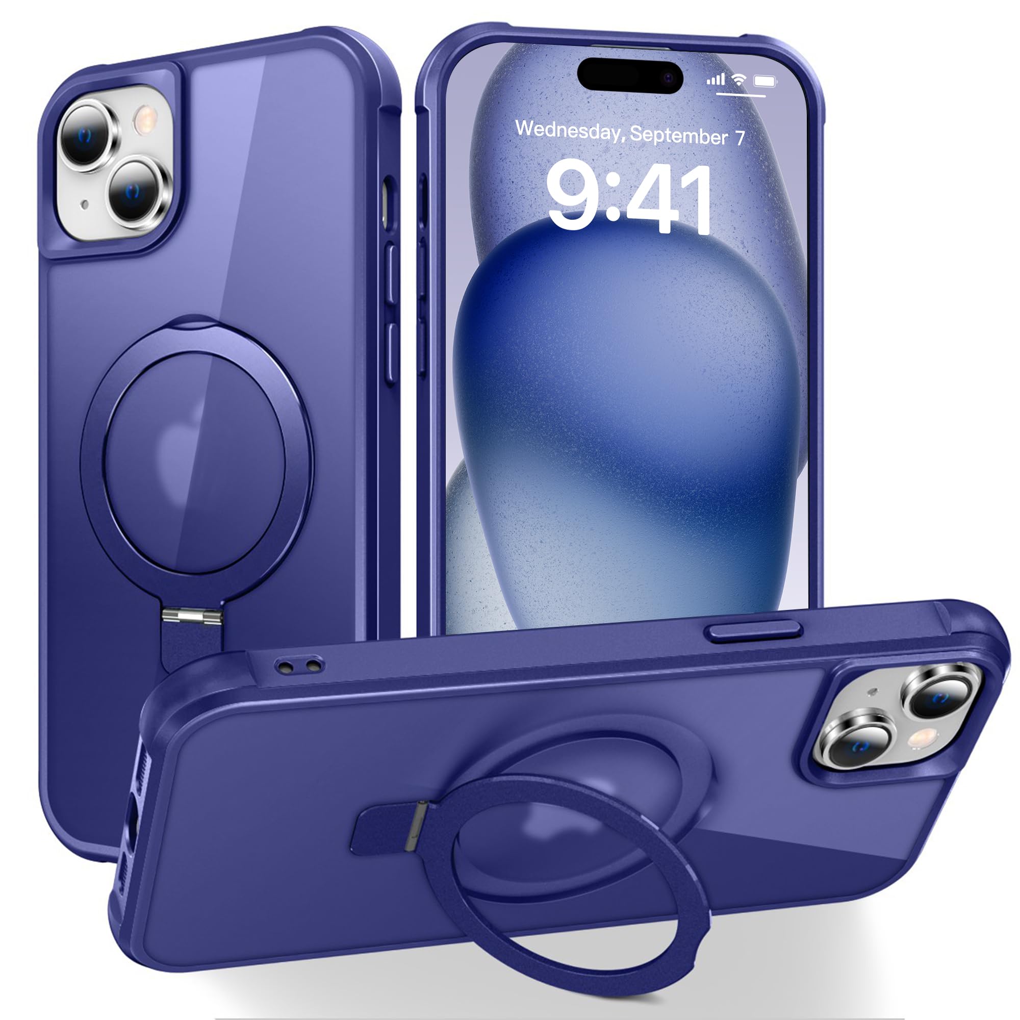 Foto 2 pulgar | Funda De Teléfono Skylmw Compatible Con Iphone 15 Con Magsafe Navy - Venta Internacional.