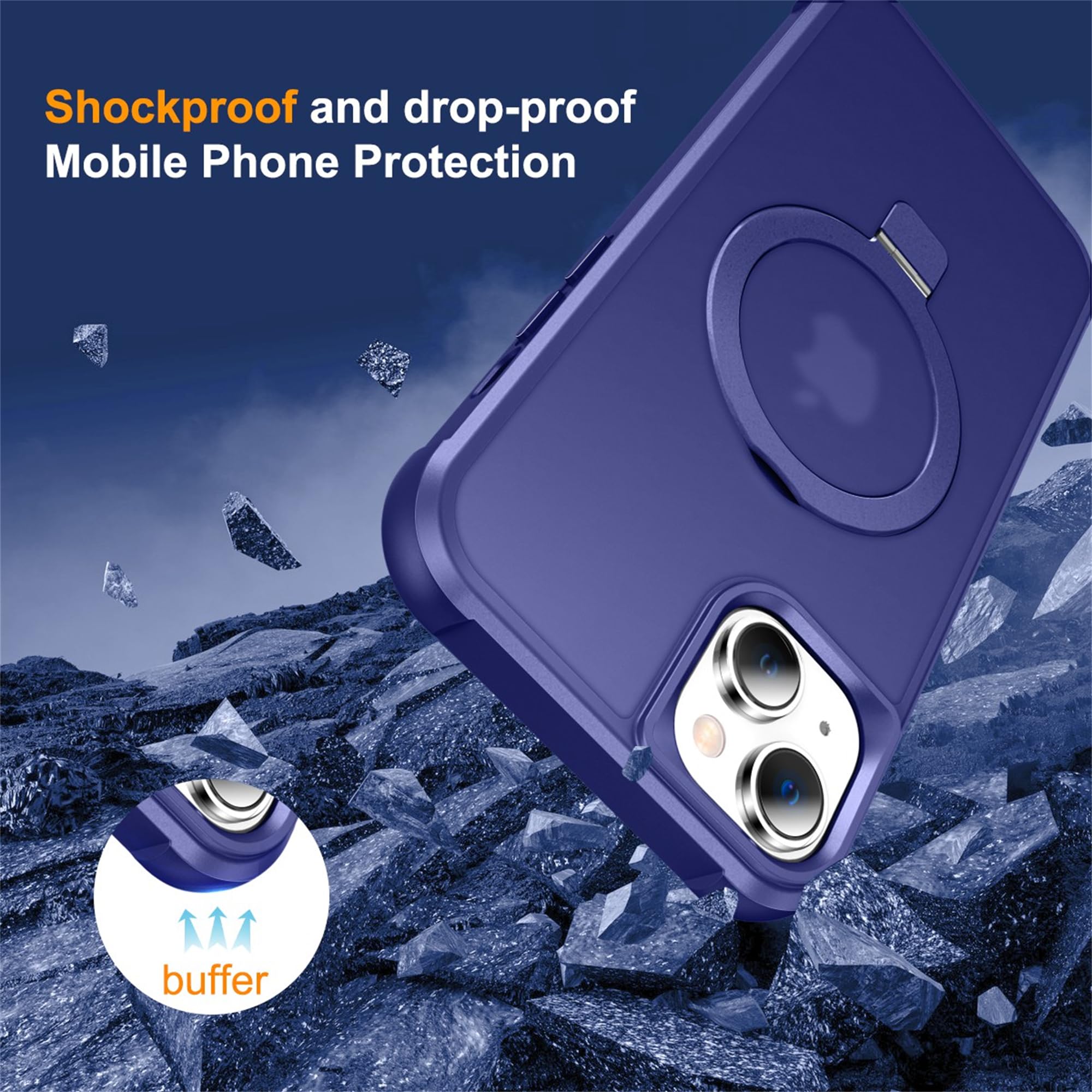 Foto 6 | Funda De Teléfono Skylmw Compatible Con Iphone 15 Con Magsafe Navy - Venta Internacional.