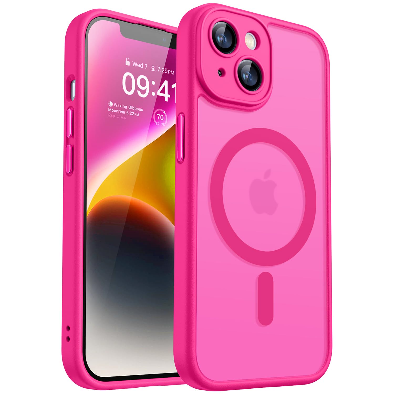 Foto 2 pulgar | Funda Magnética Canshn Para Iphone 14 6.1 - Rosa Intenso - Venta Internacional.