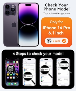 Foto 2 | Funda Magnética Canshn Compatible Con Iphone 14 Pro De 6.1 Pulgadas - Venta Internacional.