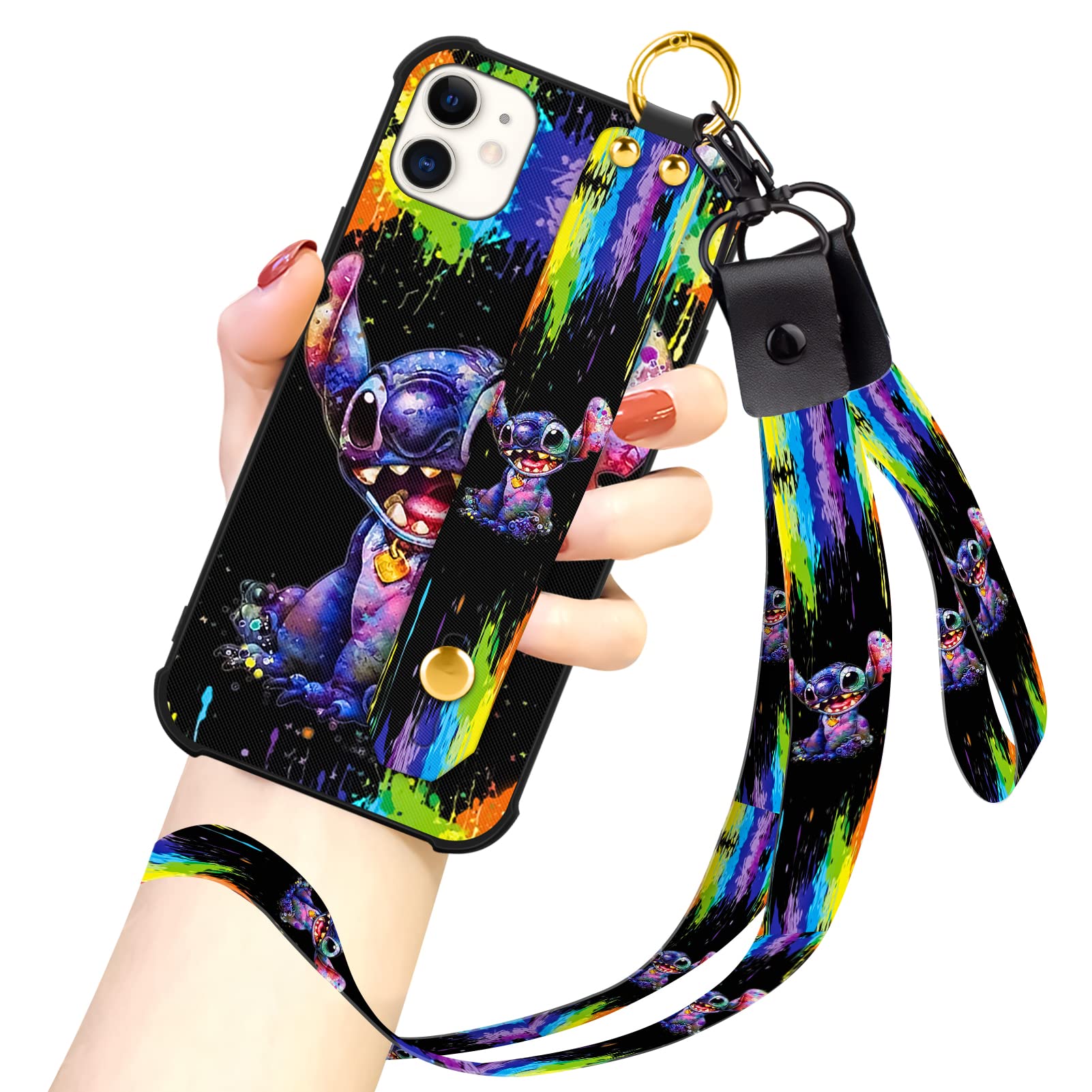 Foto 2 pulgar | Funda De Teléfono Cuwana Cartoon Para Iphone 12/12 Pro De 6.1 Pulgadas Con Cordón - Venta Internacional.