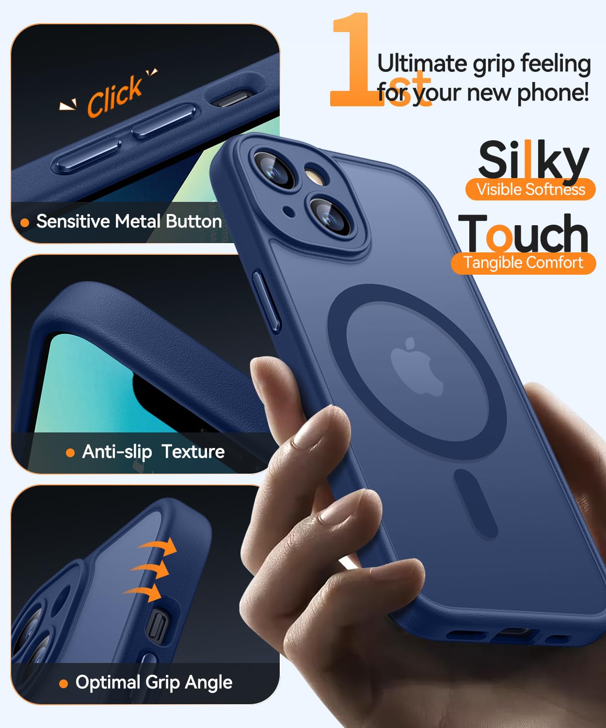 Foto 6 | Funda Magnética Canshn Para Iphone 13 6.1 - Azul Oscuro - Venta Internacional.