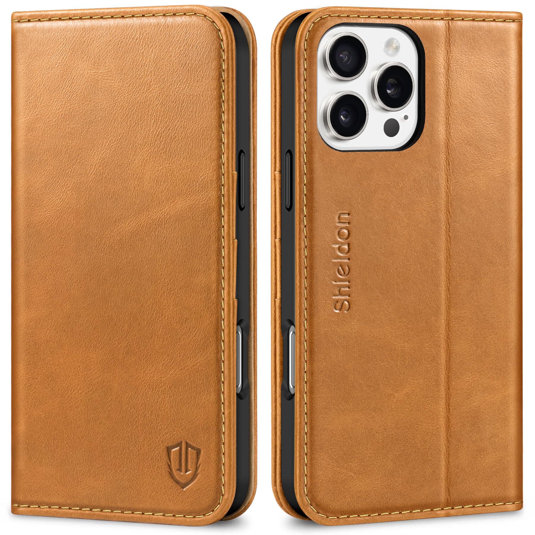 Foto 2 pulgar | Funda Shieldon Para Iphone 16 Pro Max 5g 6.9 De Piel Auténtica - Venta Internacional.