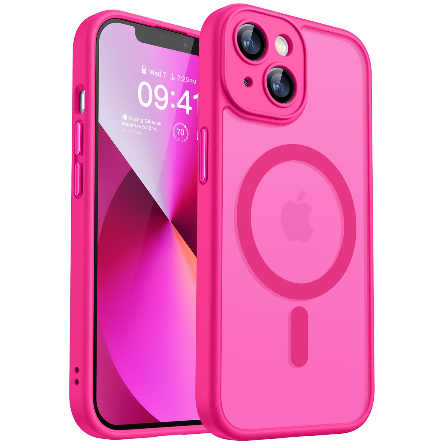 Foto 2 pulgar | Funda Magnética Canshn Para Iphone 13 6.1 - Rosa Intenso - Venta Internacional.