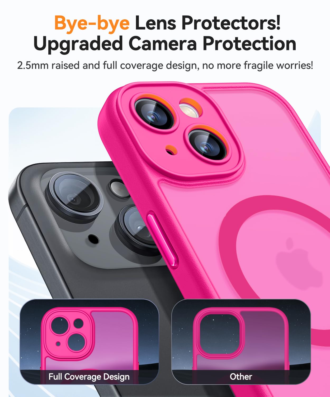 Foto 5 pulgar | Funda Magnética Canshn Para Iphone 13 6.1 - Rosa Intenso - Venta Internacional.