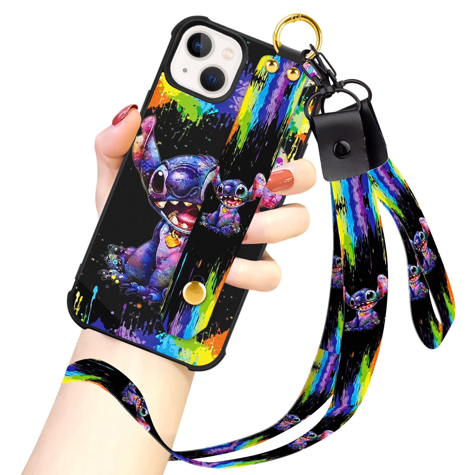 Foto 2 pulgar | Funda De Teléfono Cuwana Cartoon Para Iphone 14 De 6.1 Pulgadas Con Cordón - Venta Internacional.