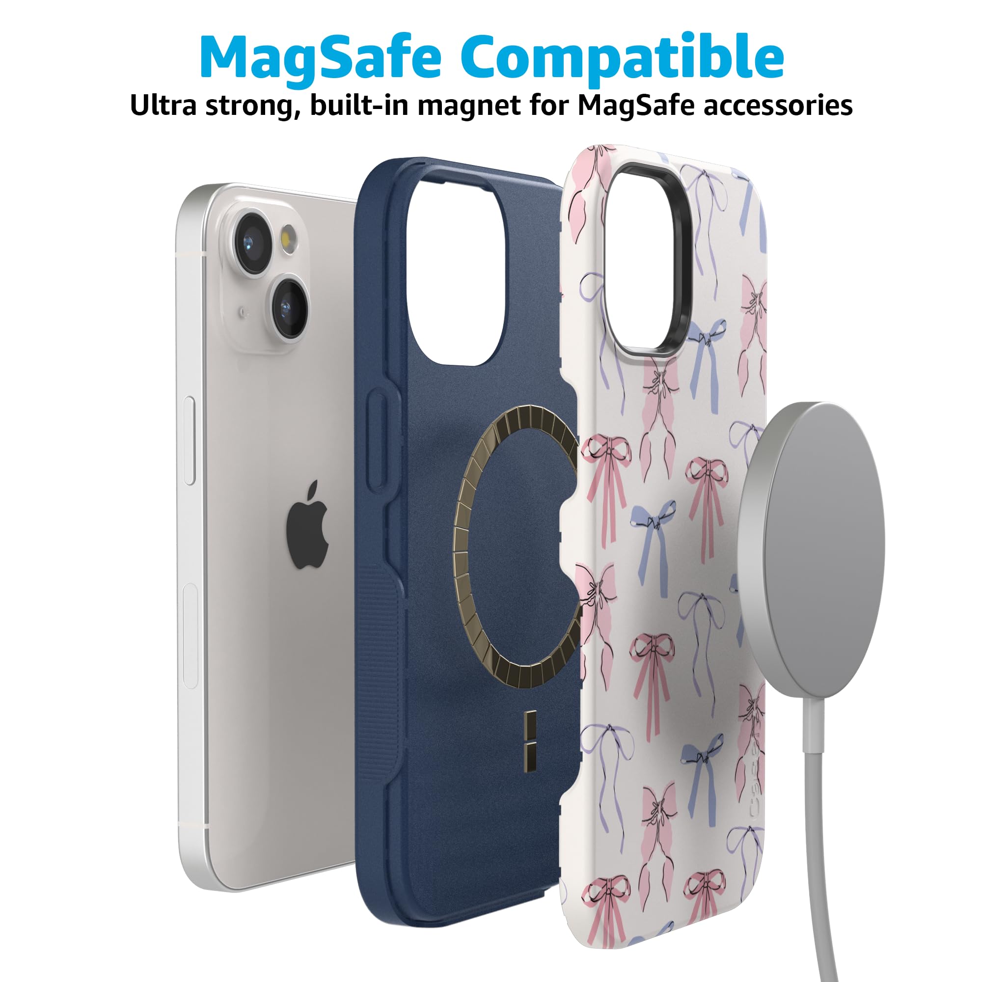 Foto 5 pulgar | Funda De Teléfono Casely Coquette Girlie Pastel Bows Para Iphone 15 - Venta Internacional.