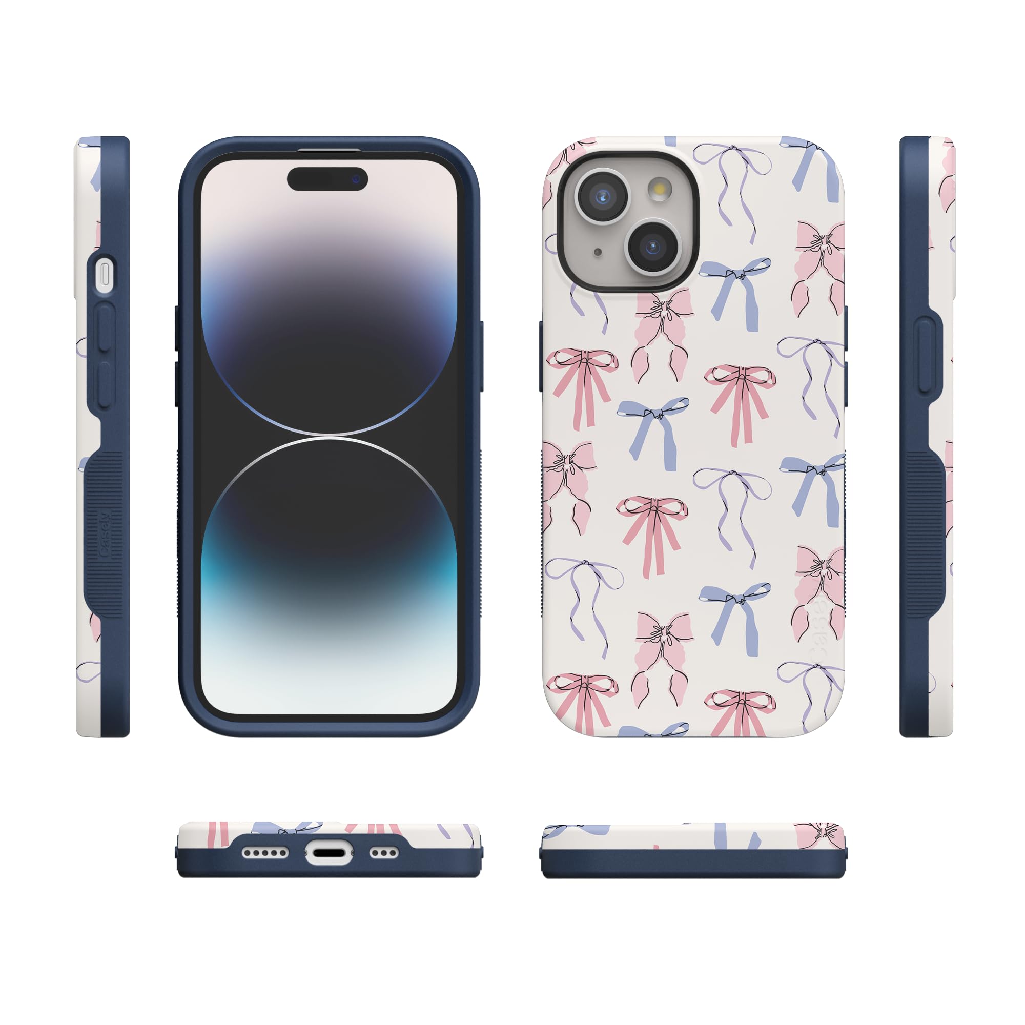 Foto 6 pulgar | Funda De Teléfono Casely Coquette Girlie Pastel Bows Para Iphone 15 - Venta Internacional.