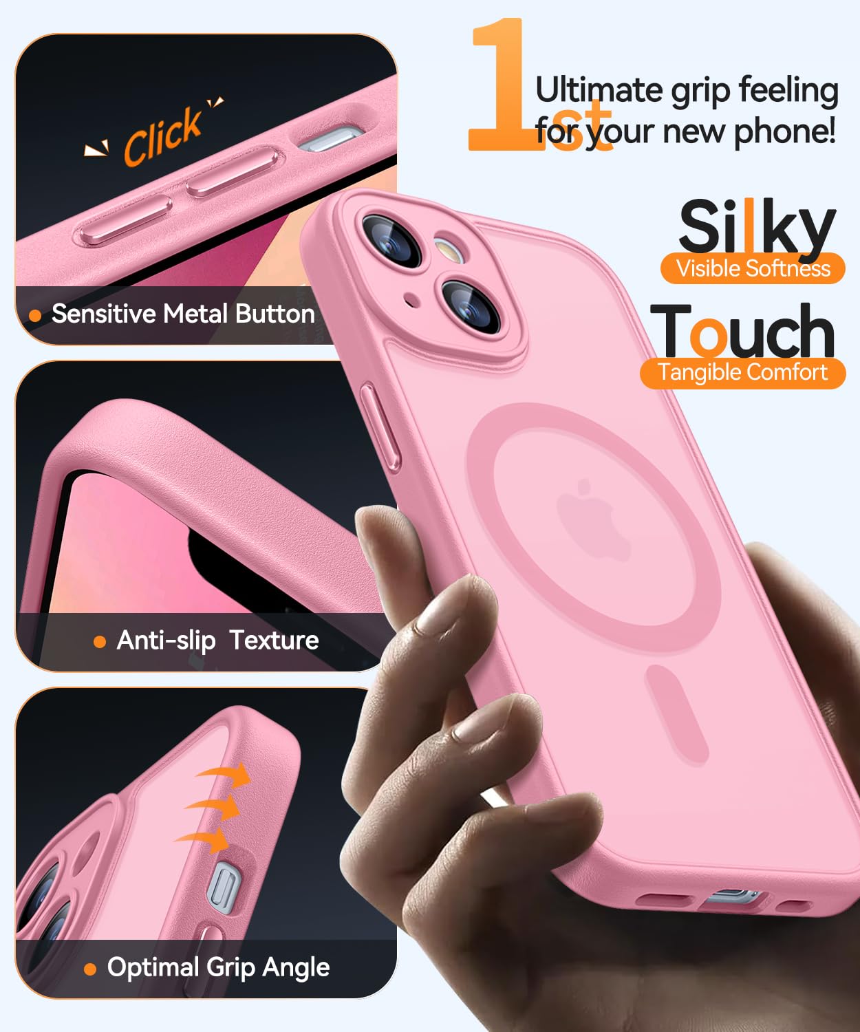 Foto 7 pulgar | Funda Magnética Canshn Para Iphone 13 6.1 - Rosa - Venta Internacional.