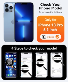 Foto 2 | Funda Magnética Canshn Compatible Con Iphone 13 Pro De 6.1 Pulgadas - Venta Internacional.