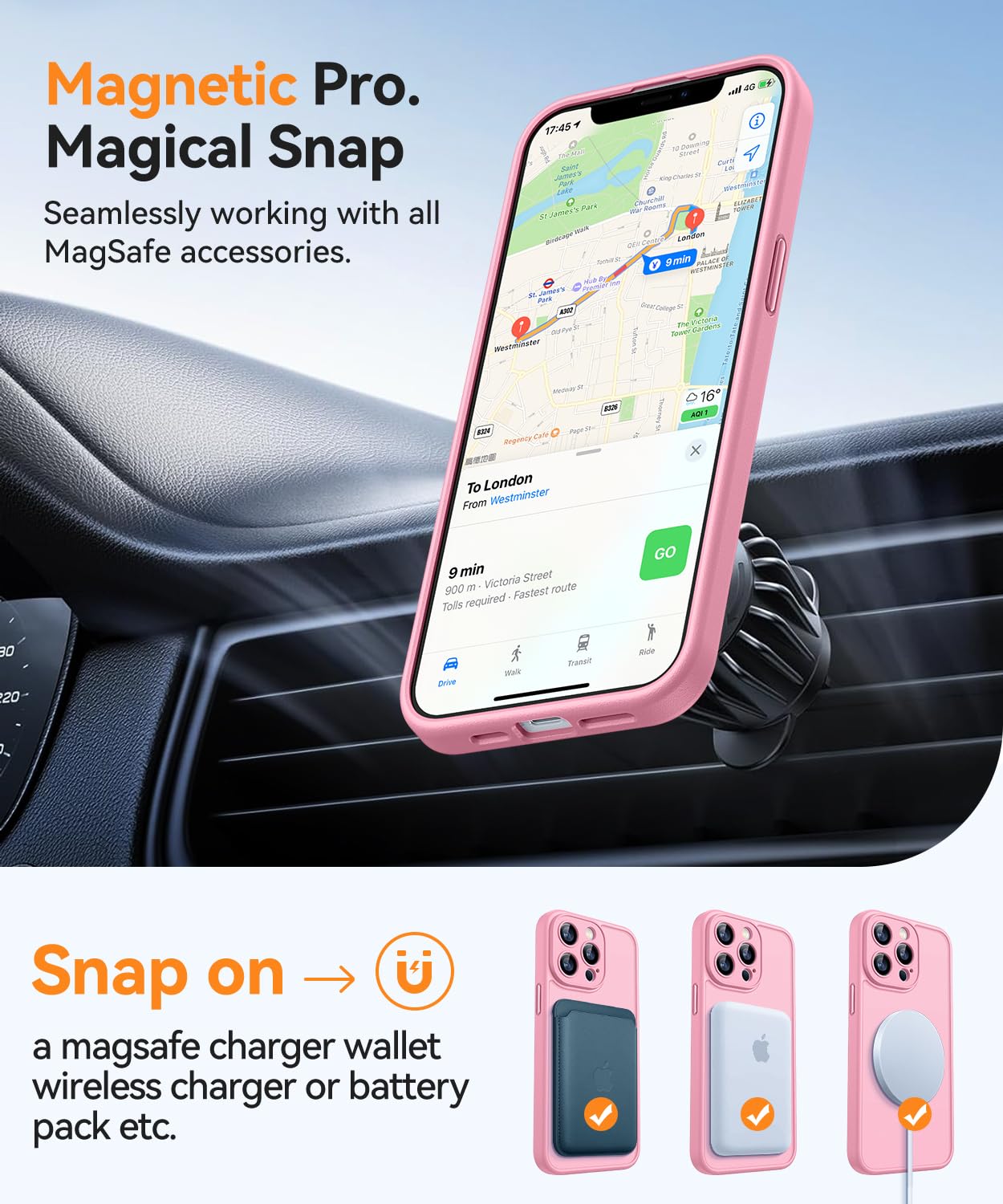 Foto 6 pulgar | Funda Magnética Canshn Compatible Con Iphone 13 Pro De 6.1 Pulgadas - Venta Internacional.