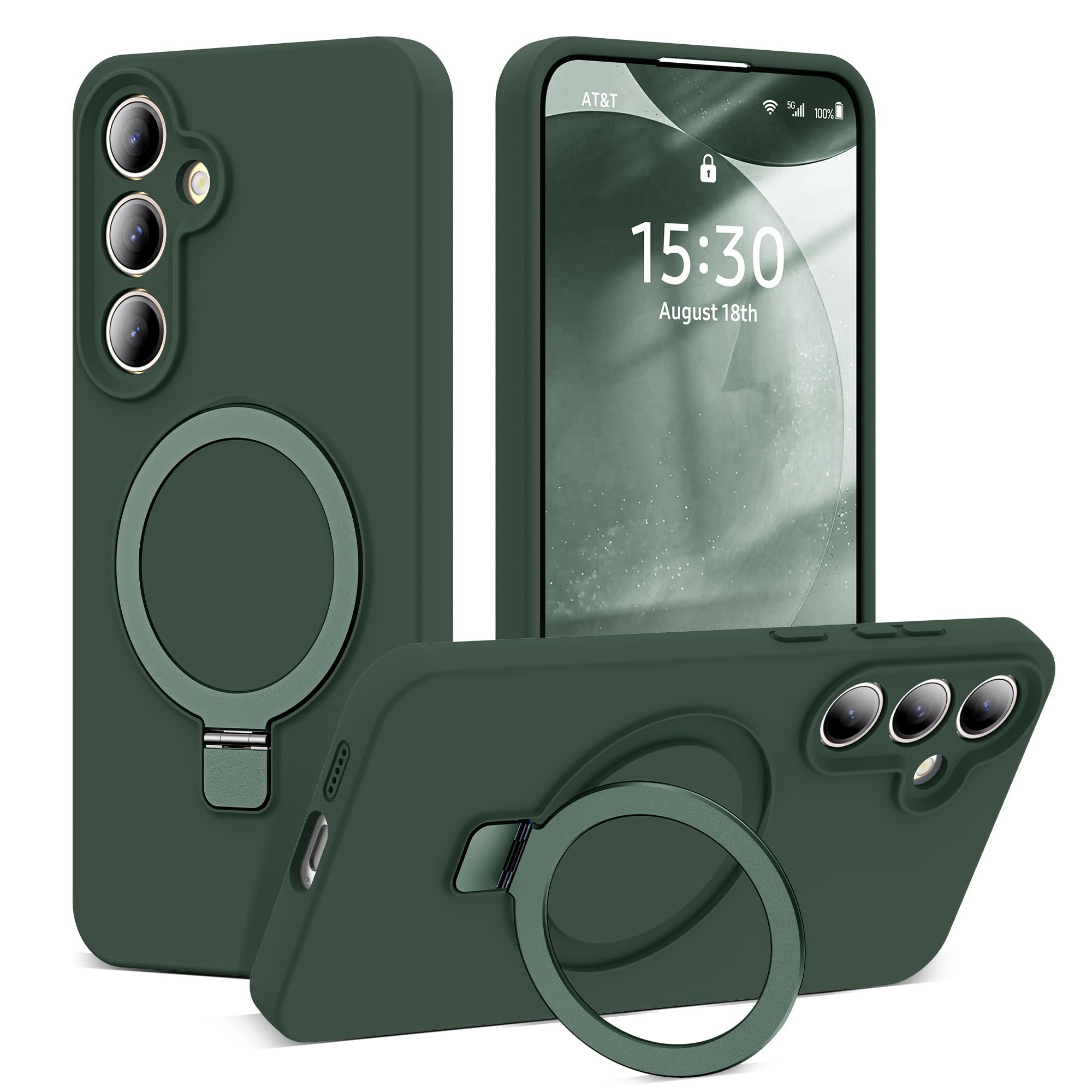 Foto 2 pulgar | Funda De Teléfono Skylmw Para Samsung Galaxy S24 Plus Silicone Green - Venta Internacional.