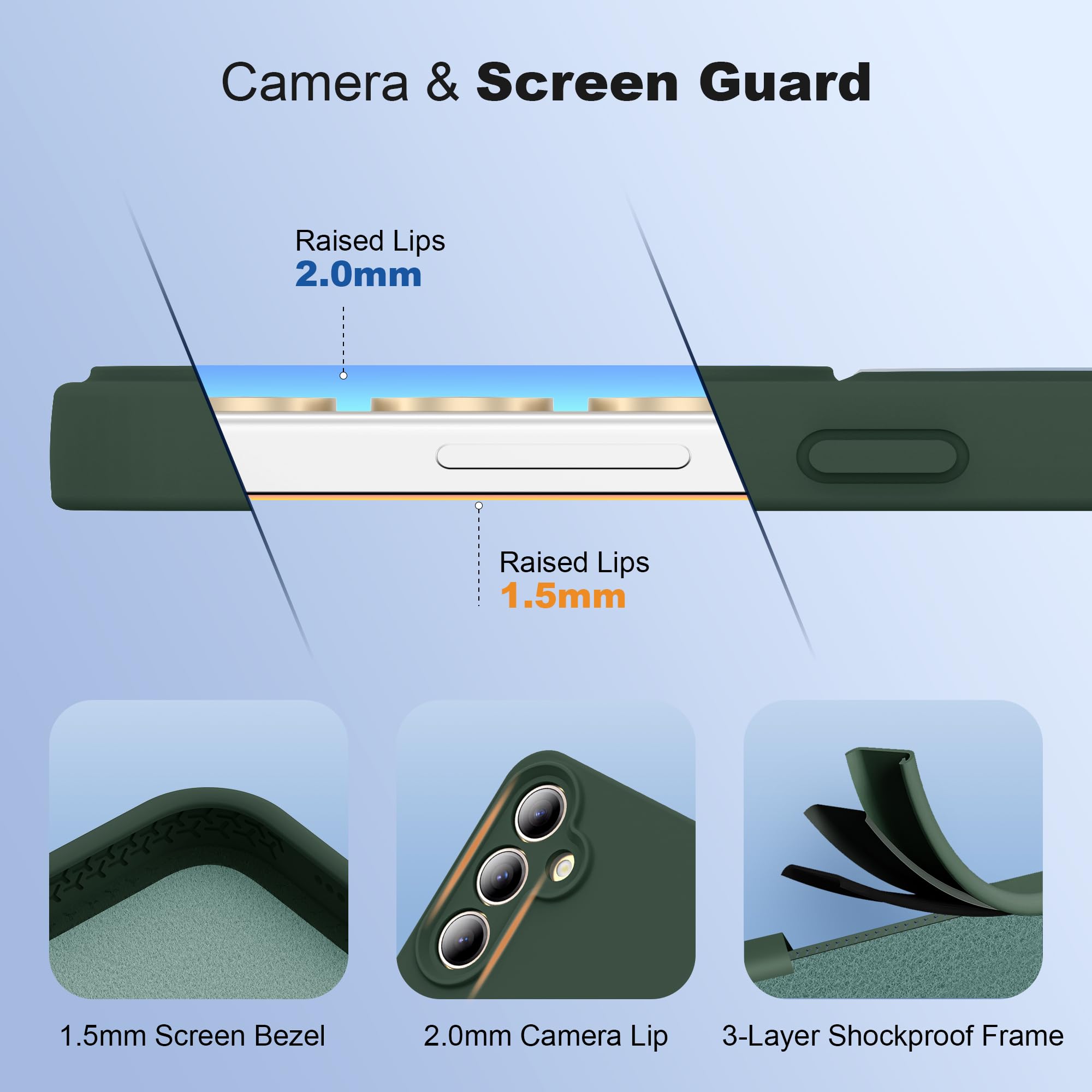 Foto 5 pulgar | Funda De Teléfono Skylmw Para Samsung Galaxy S24 Plus Silicone Green - Venta Internacional.