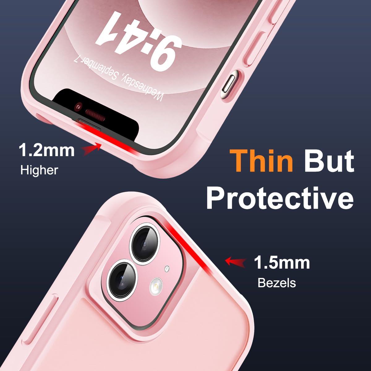 Foto 7 pulgar | Funda De Teléfono Skylmw Compatible Con Iphone 12/12 Pro 6.1 Rosa - Venta Internacional.