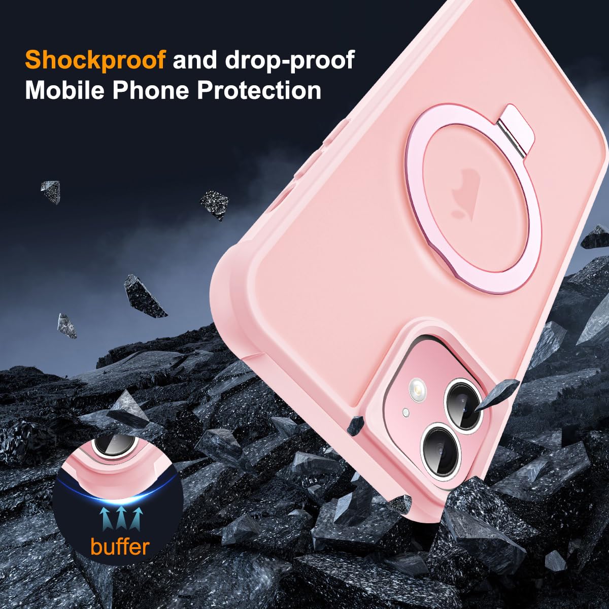 Foto 8 pulgar | Funda De Teléfono Skylmw Compatible Con Iphone 12/12 Pro 6.1 Rosa - Venta Internacional.