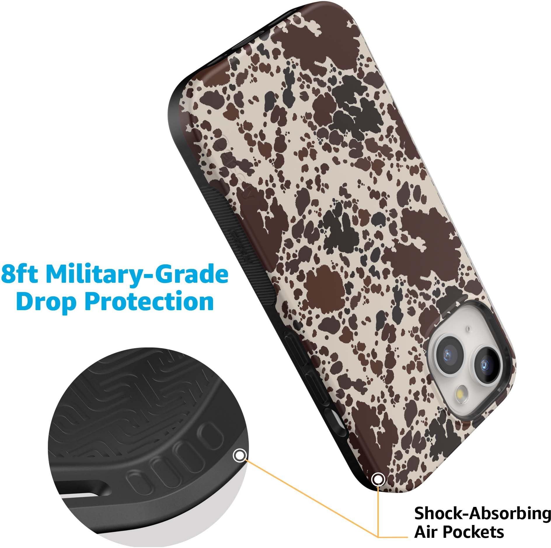 Foto 3 pulgar | Funda Para Teléfono Casely Cowgirl Envy Cow Print Para Iphone 15 Magsafe - Venta Internacional.