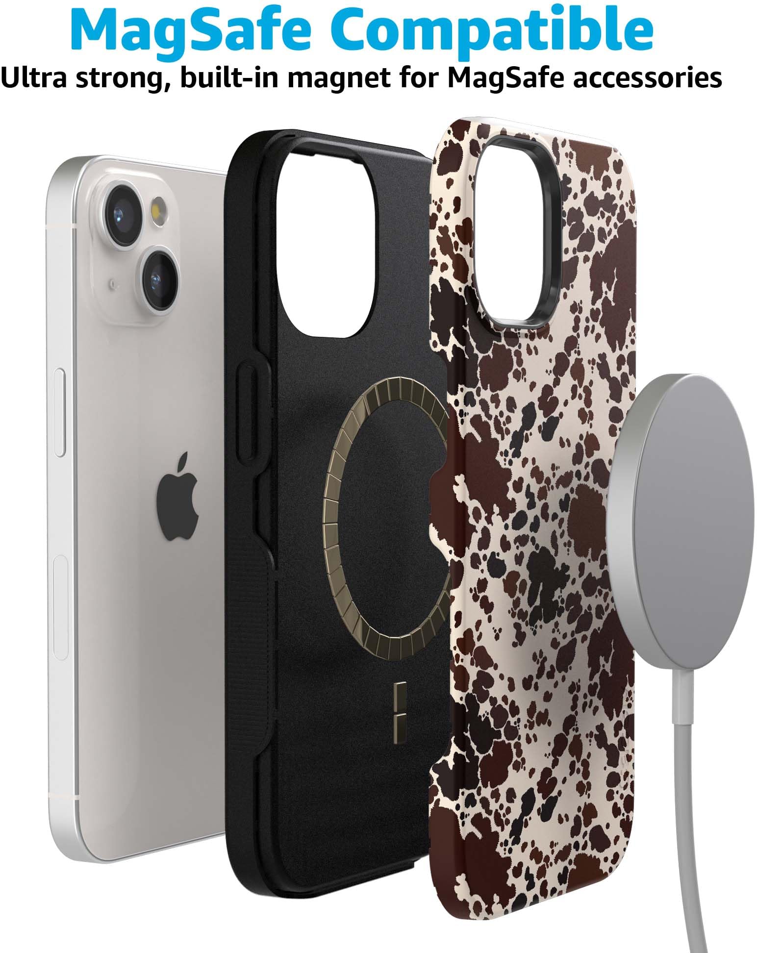 Foto 4 pulgar | Funda Para Teléfono Casely Cowgirl Envy Cow Print Para Iphone 15 Magsafe - Venta Internacional.