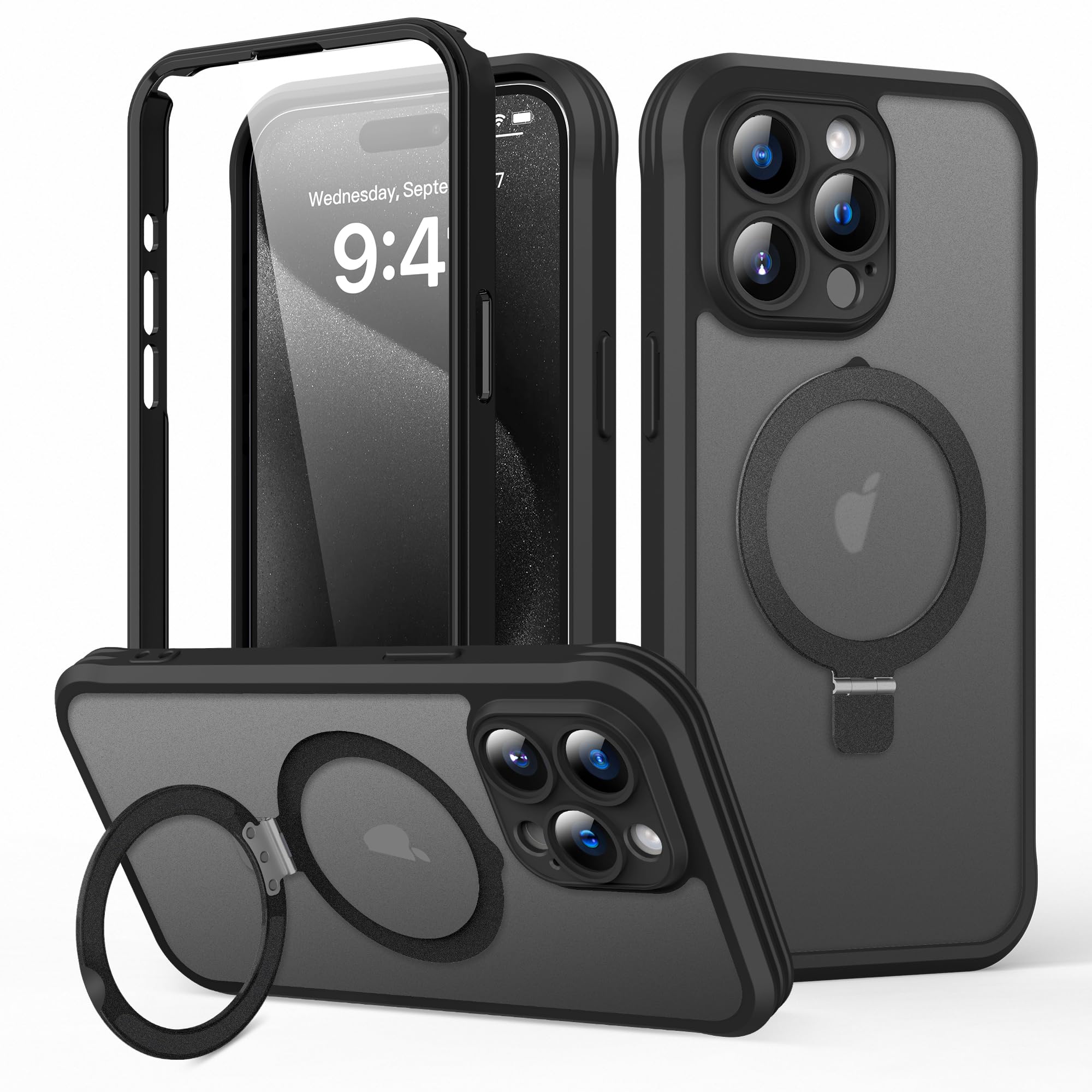 Foto 2 pulgar | Funda De Teléfono Skylmw Para Iphone 15 Pro Max Con Soporte Magnético - Venta Internacional.