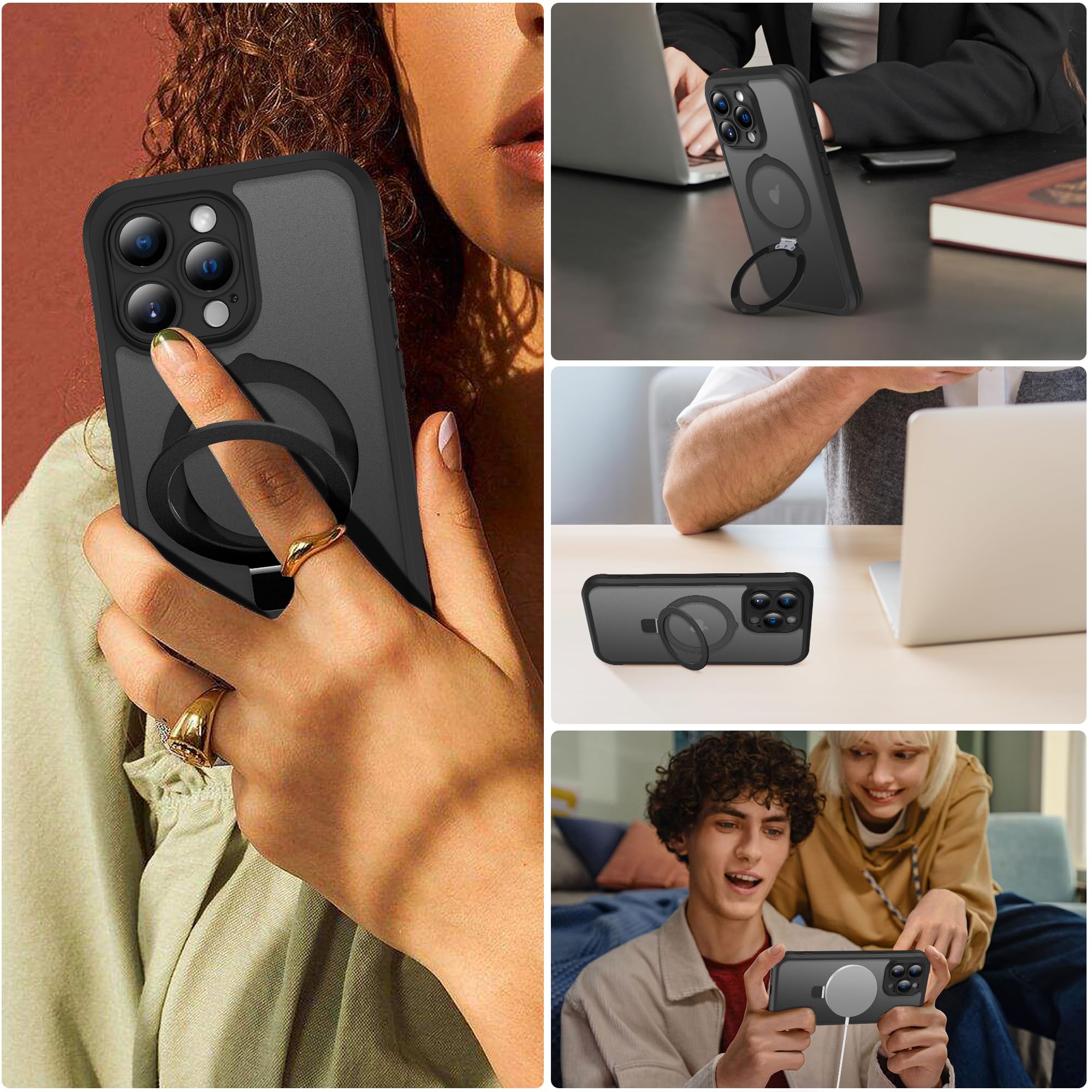 Foto 7 | Funda De Teléfono Skylmw Para Iphone 15 Pro Max Con Soporte Magnético - Venta Internacional.