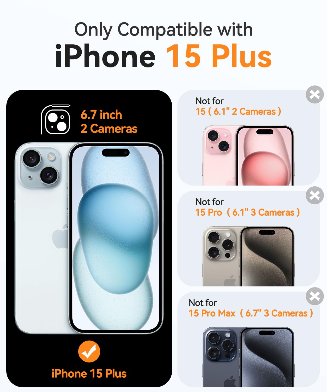Foto 3 pulgar | Funda Magnética Canshn Para Iphone 15 Plus 6.7 - Rosa - Venta Internacional.