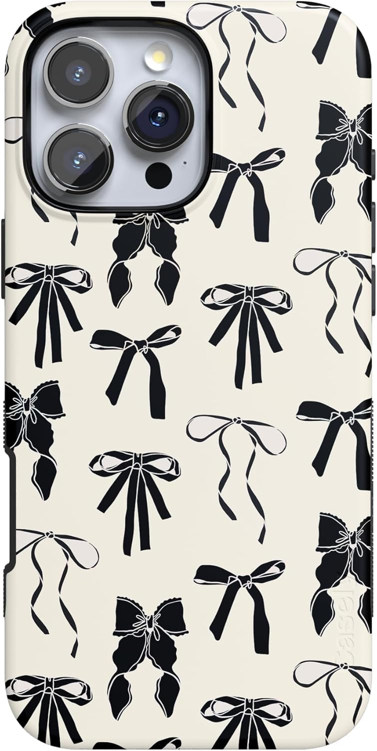 Foto 2 pulgar | Funda Para Teléfono Casely Goth Girlie Black Bows Para Iphone 16 Pro Max - Venta Internacional.