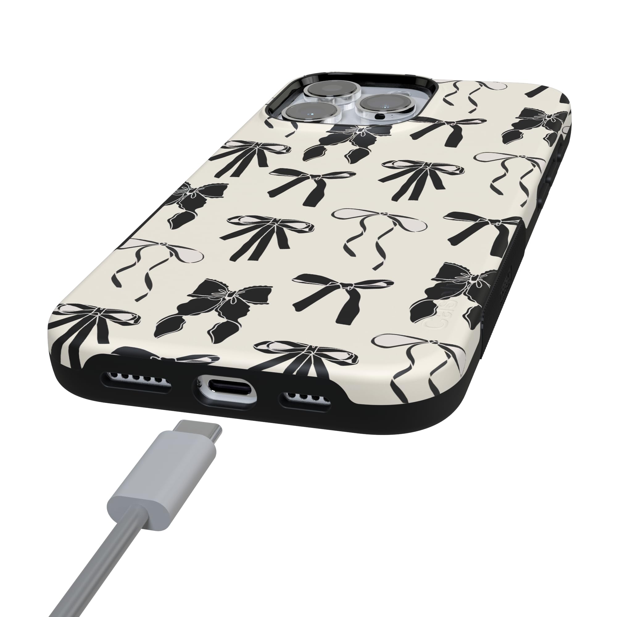 Foto 8 pulgar | Funda Para Teléfono Casely Goth Girlie Black Bows Para Iphone 16 Pro Max - Venta Internacional.