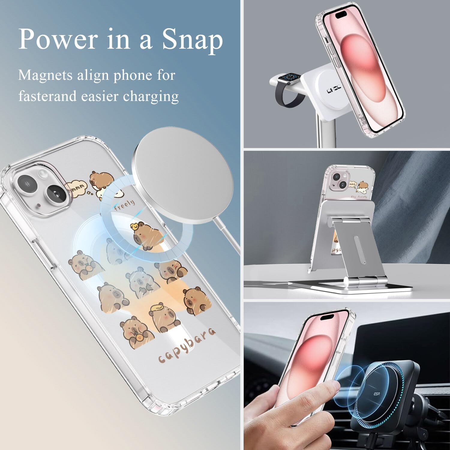 Foto 2 | Funda De Teléfono Luminousguard Para Iphone 11 Con Magsafe Capybara - Venta Internacional.
