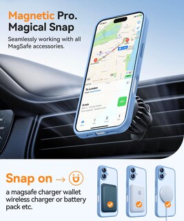 Foto 5 | Funda Magnética Canshn Para Iphone 16 A Prueba De Golpes, Color Azul Claro - Venta Internacional.