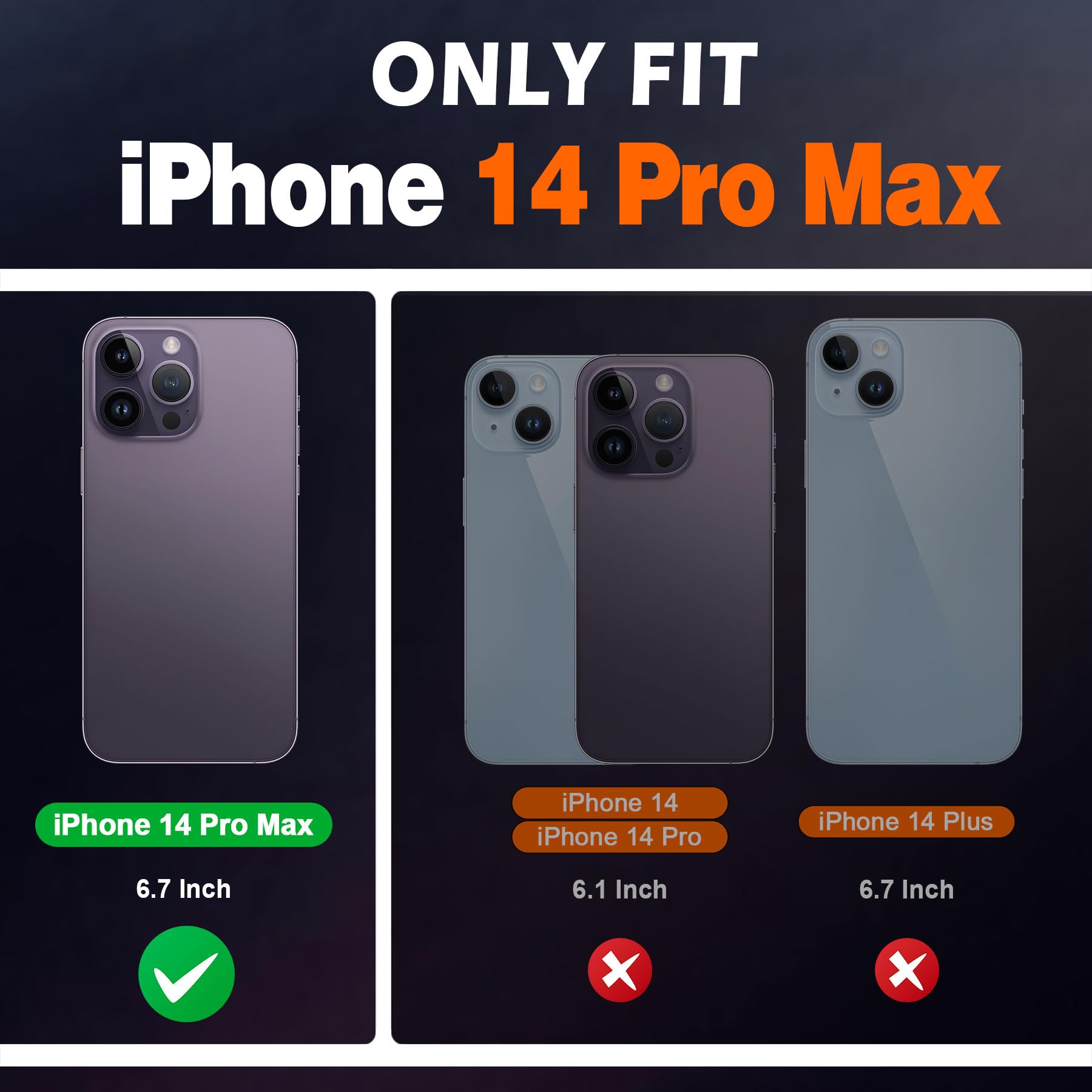 Foto 3 pulgar | Funda De Teléfono Shieldon Para Iphone 14 Pro Max 5g De 6.7 Pulgadas - Negra - Venta Internacional.