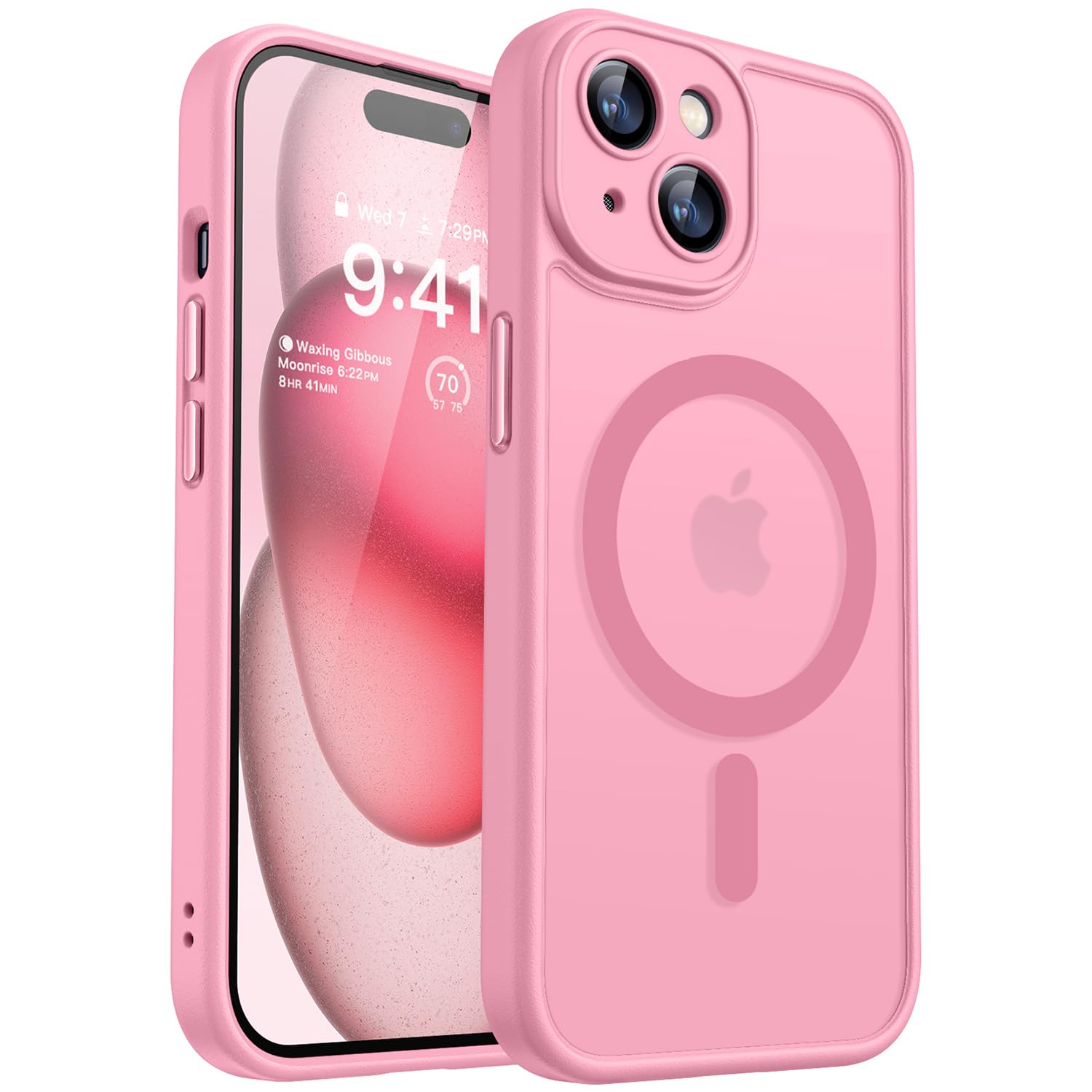 Foto 2 pulgar | Funda Magnética Canshn Para Iphone 15 6.1 - Rosa - Venta Internacional.