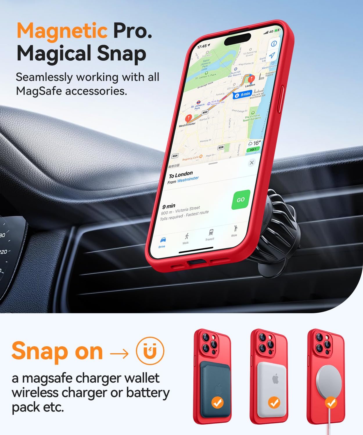 Foto 5 pulgar | Funda Magnética Canshn Compatible Con Iphone 15 Pro Max - Venta Internacional.