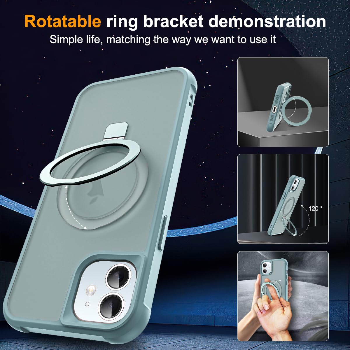 Foto 3 pulgar | Funda De Teléfono Skylmw Compatible Con Iphone 11 6.1 Azul - Venta Internacional.