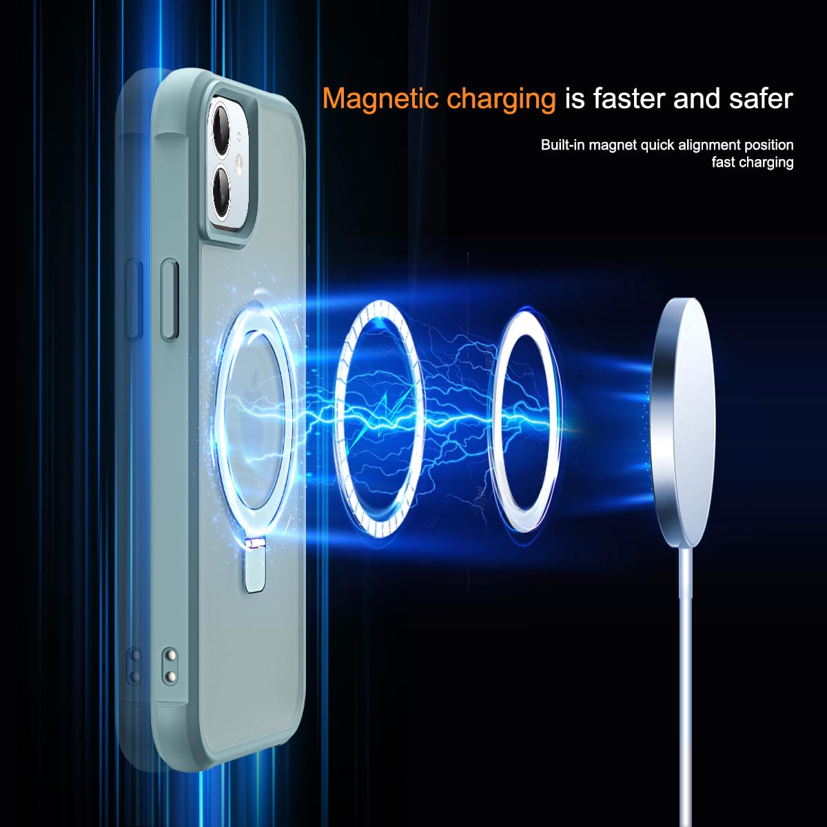 Foto 4 pulgar | Funda De Teléfono Skylmw Compatible Con Iphone 11 6.1 Azul - Venta Internacional.