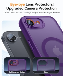 Foto 3 | Funda Magnética Canshn Para Iphone 16e A Prueba De Golpes, Color Morado - Venta Internacional.