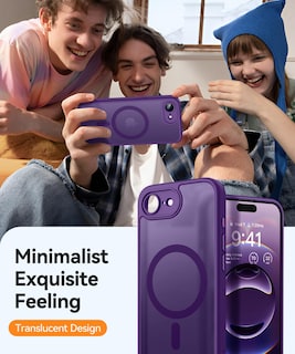 Foto 7 | Funda Magnética Canshn Para Iphone 16e A Prueba De Golpes, Color Morado - Venta Internacional.