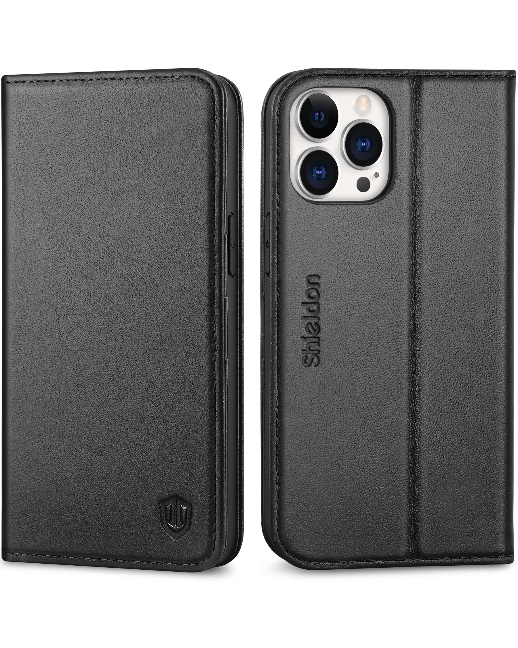 Foto 2 pulgar | Funda Shieldon Para Iphone 12 Pro Max 5g De Piel Auténtica Negra - Venta Internacional.