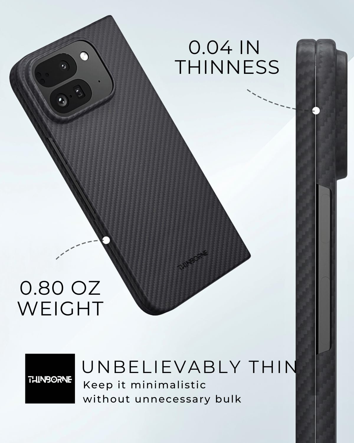 Foto 3 pulgar | Funda Thinborne Compatible Con Pixel 9 Pro Fold 600d Aramid  - Venta Internacional.