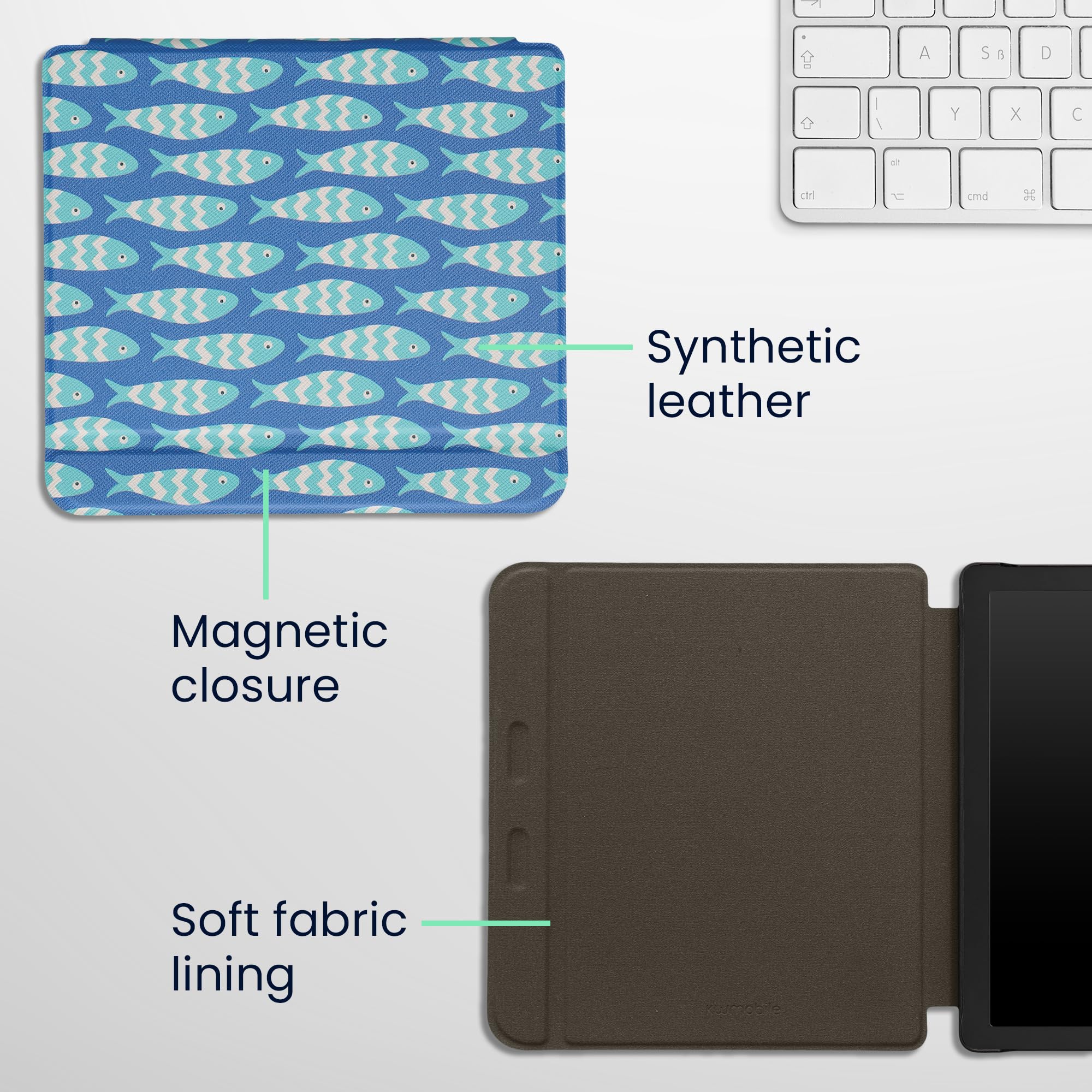 Foto 5 | Funda Kwmobile Compatible Con El Lector Electrónico Kobo Libra 2 - Venta Internacional.