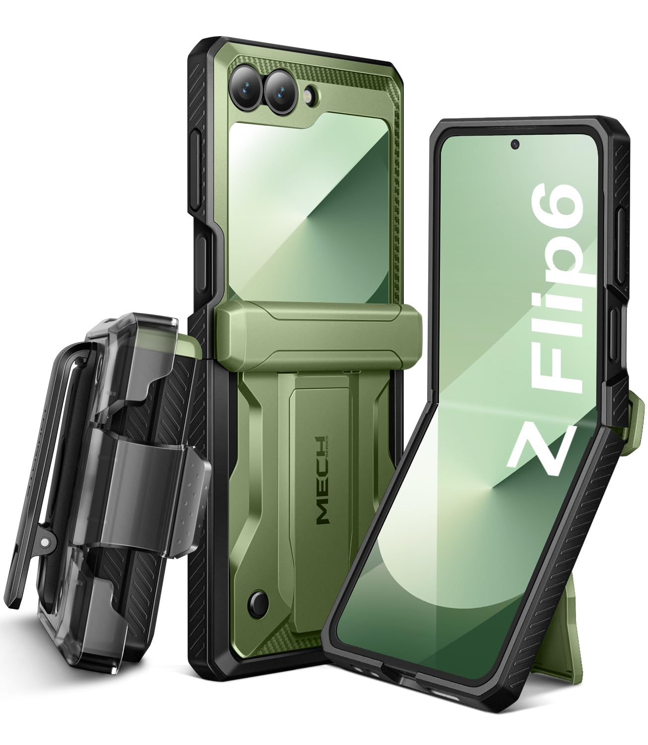 Foto 2 pulgar | Funda De Teléfono Tongate Para Samsung Galaxy Z Flip 6 5g 2024 Verde - Venta Internacional.