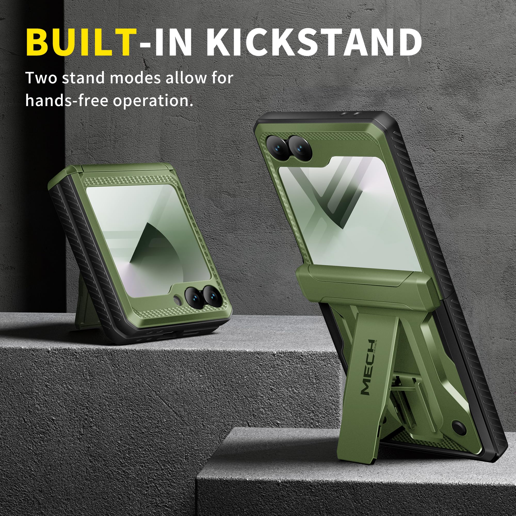 Foto 5 pulgar | Funda De Teléfono Tongate Para Samsung Galaxy Z Flip 6 5g 2024 Verde - Venta Internacional.