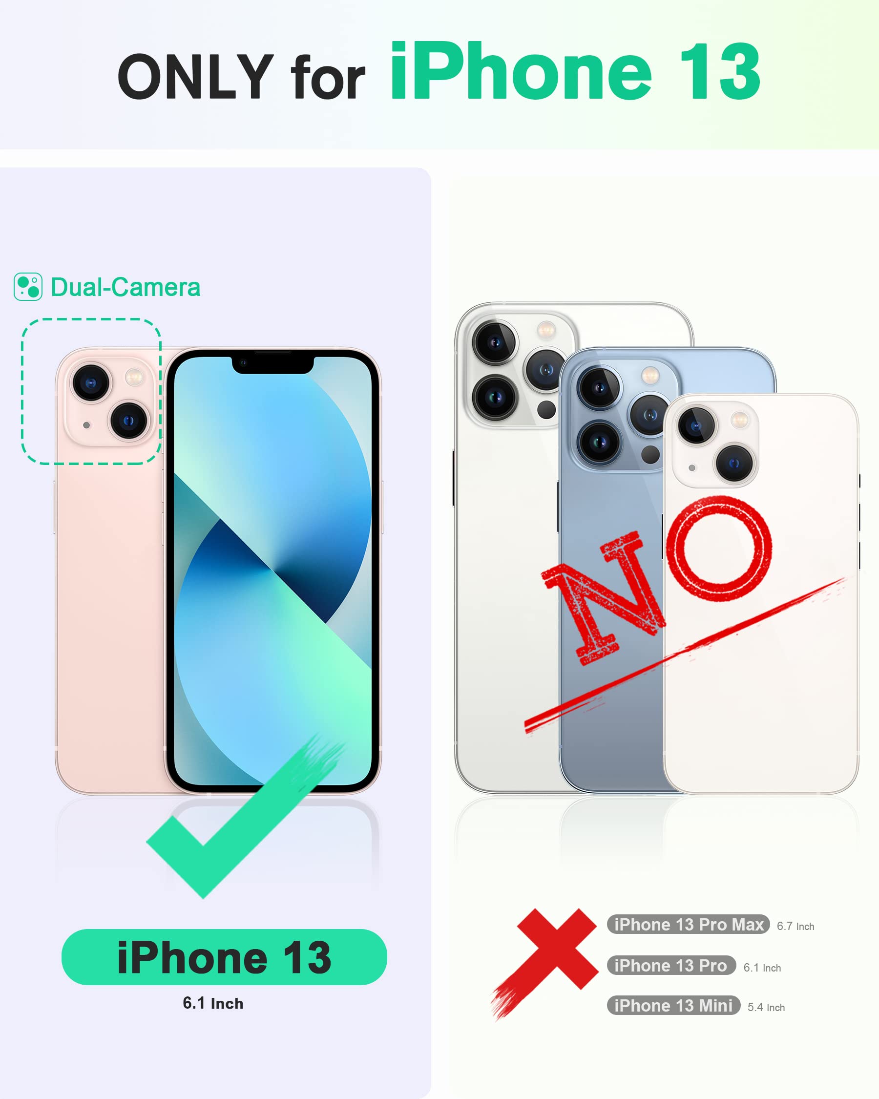 Foto 2 | Funda Tipo Cartera Tucch Para Iphone 13 De 6.1 Pulgadas 5g Con Tarjetero - Venta Internacional.