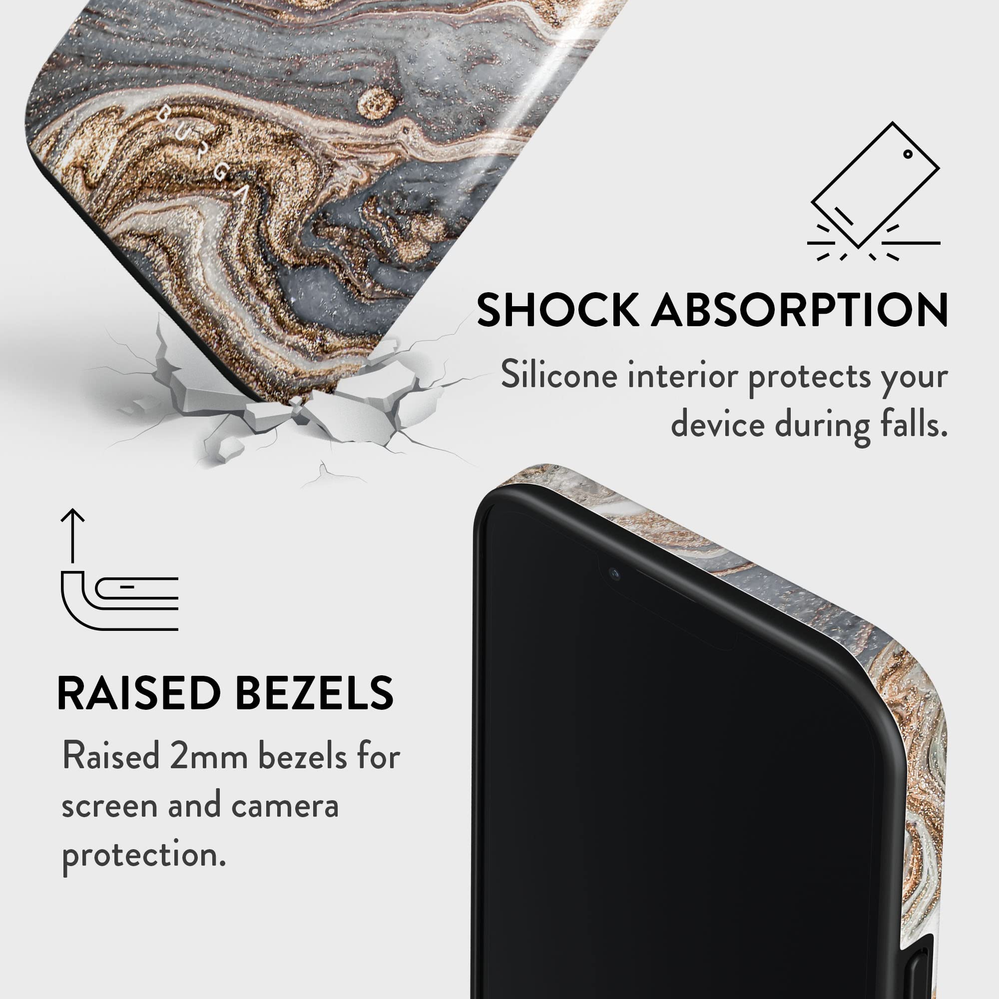 Foto 6 pulgar | Funda Para Teléfono Burga Compatible Con Iphone 14 Pro Max - Negra - Venta Internacional.