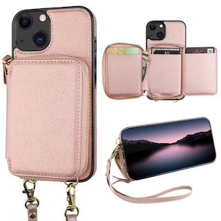 Foto 1 | Funda Tipo Cartera Bocasal Con Bloqueo Rfid Para Iphone 14/13 De 6.1 Pulgadas - Venta Internacional.