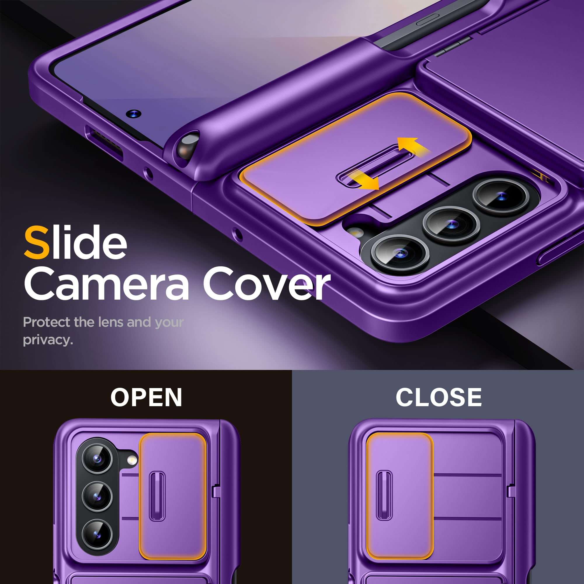 Foto 5 pulgar | Funda De Teléfono Tongate Para Samsung Galaxy Z Fold 6 Purple - Venta Internacional.