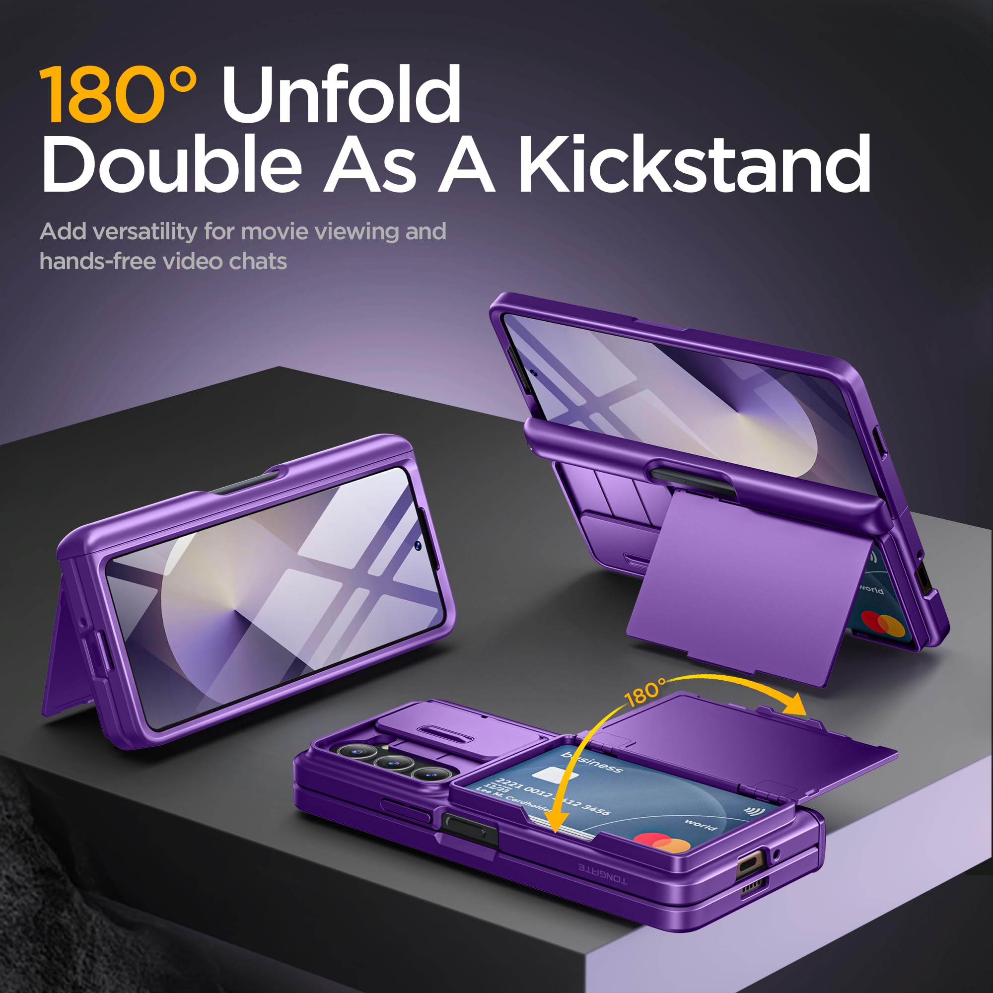Foto 8 pulgar | Funda De Teléfono Tongate Para Samsung Galaxy Z Fold 6 Purple - Venta Internacional.