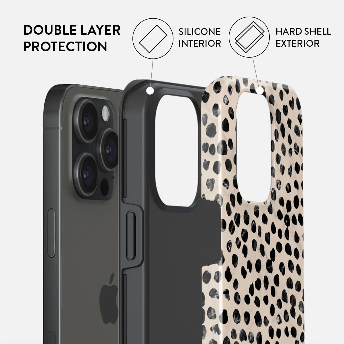 Foto 3 pulgar | Funda Para Teléfono Burga Compatible Con Iphone 15 Pro Max - Negra - Venta Internacional.