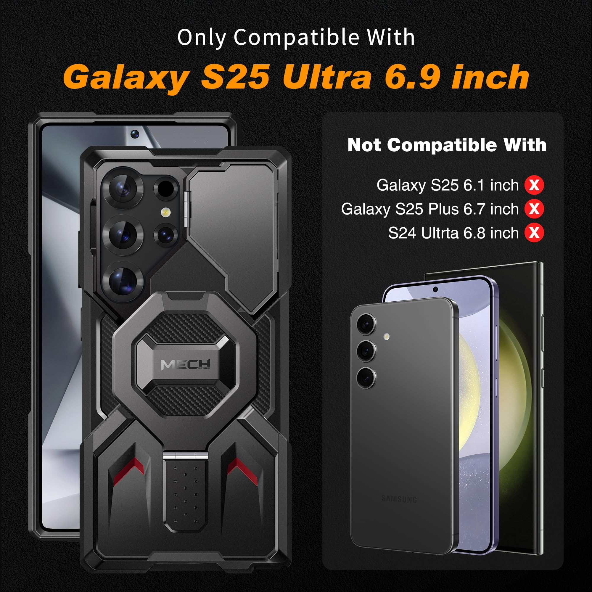 Foto 3 pulgar | Funda Magnética Tongate Para Samsung Galaxy S25 Ultra Black - Venta Internacional.