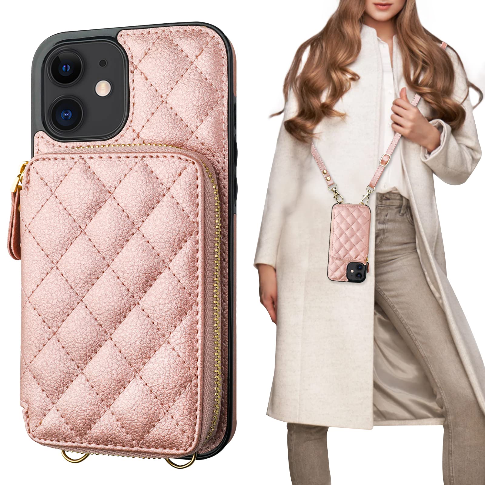 Foto 1 | Funda Tipo Cartera Tipo Bandolera Bocasal Para Iphone 12/12 Pro 6.1 - Venta Internacional.