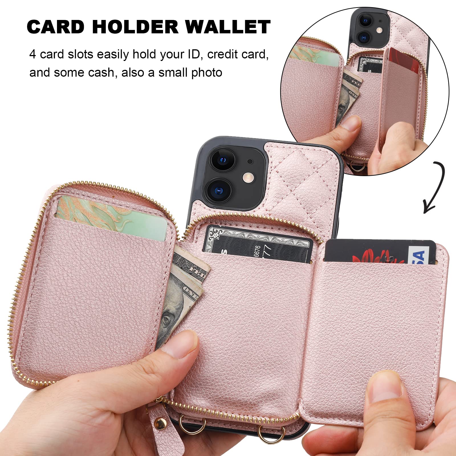 Foto 5 pulgar | Funda Tipo Cartera Tipo Bandolera Bocasal Para Iphone 12/12 Pro 6.1 - Venta Internacional.