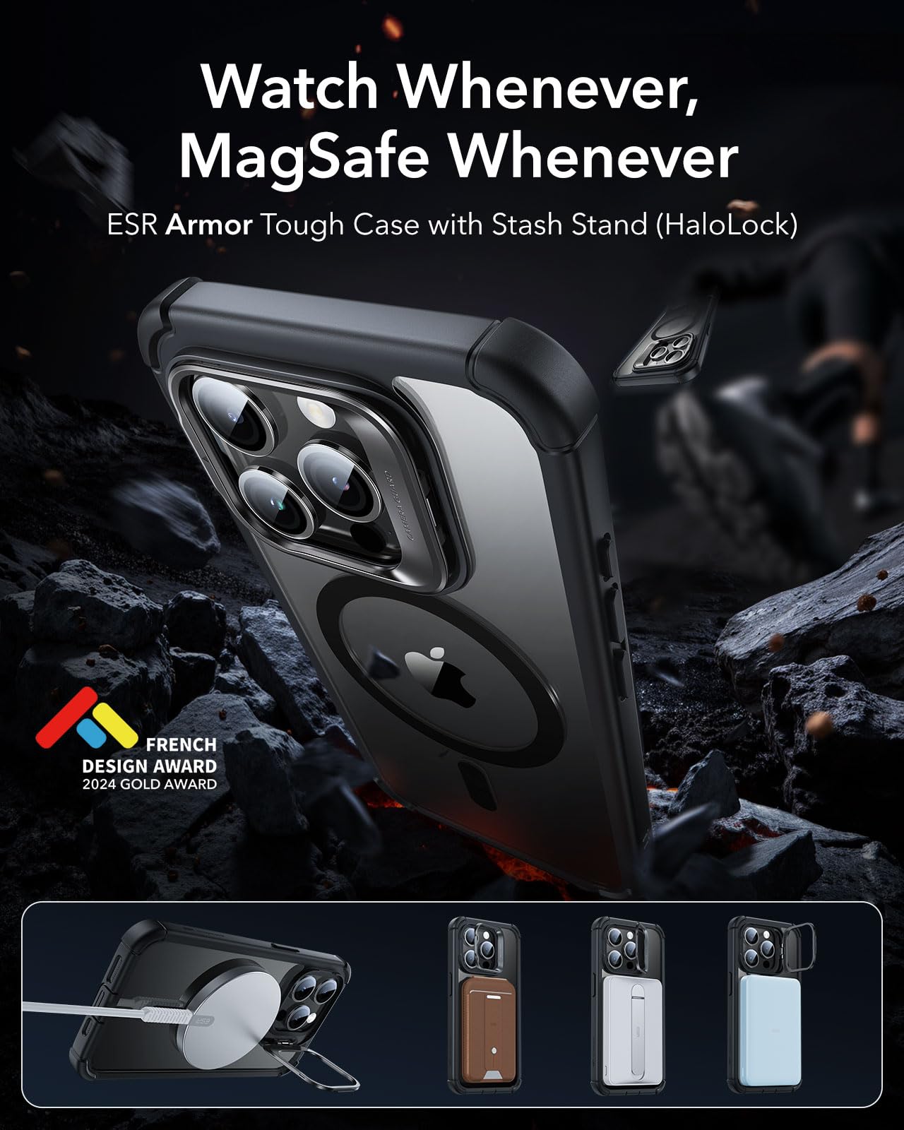 Foto 3 pulgar | Funda Magnética Esr Para Iphone 15 Pro Con Vidrio Templado - Venta Internacional.